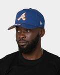 New Era Atlanta Braves "Cereal Wheat Bottoms" 9FORTY A-Frame Snapback Light Royal