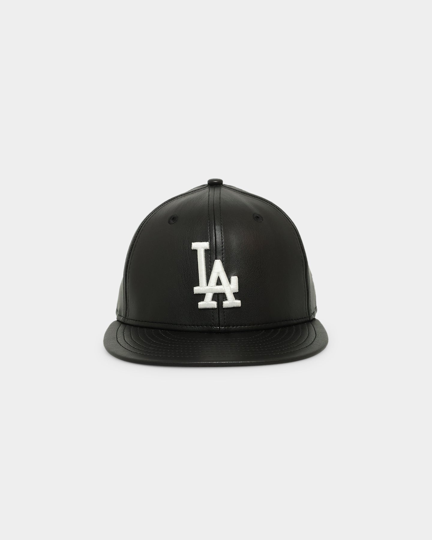 New Era Los Angeles Dodgers 'Core PU Leather' 59FIFTY Fitted Black/White