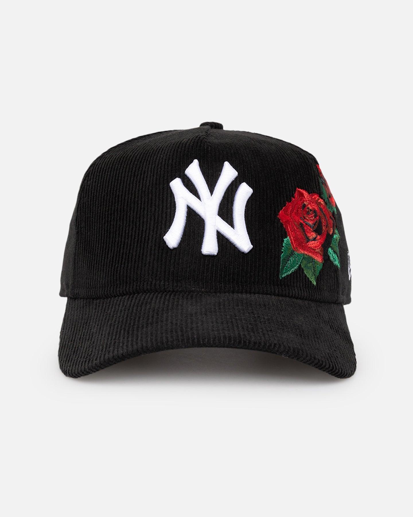 New Era New York Yankees 'Corduroy Roses' Golfer Pre-Curved Snapback Black Corduroy/White