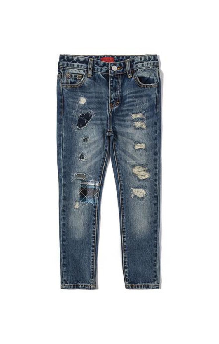Haus of JR Marcy Distressed Denim Jean Indigo