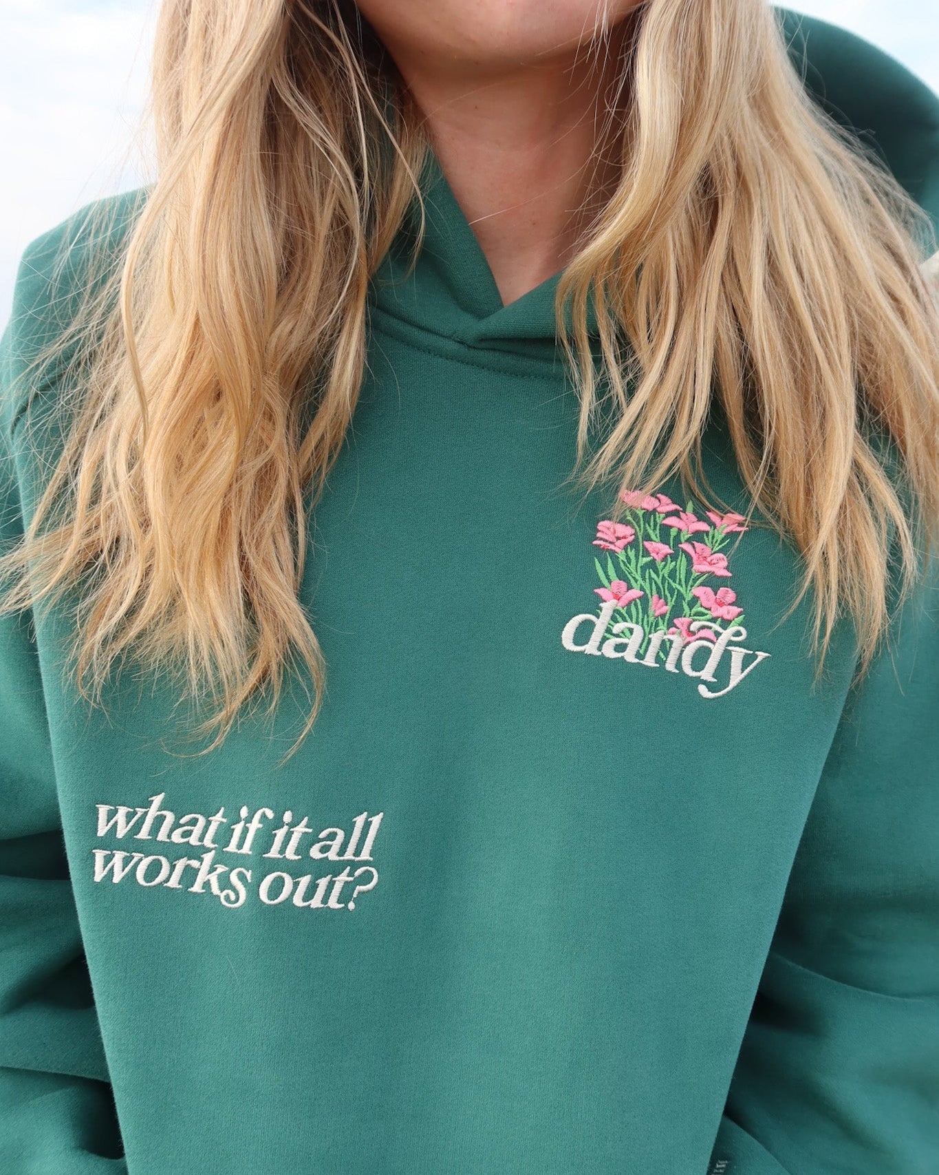 "What If" Oversized Lux Hoodie | Fansdraw Green – Plush Winter Essential Sweatshirt