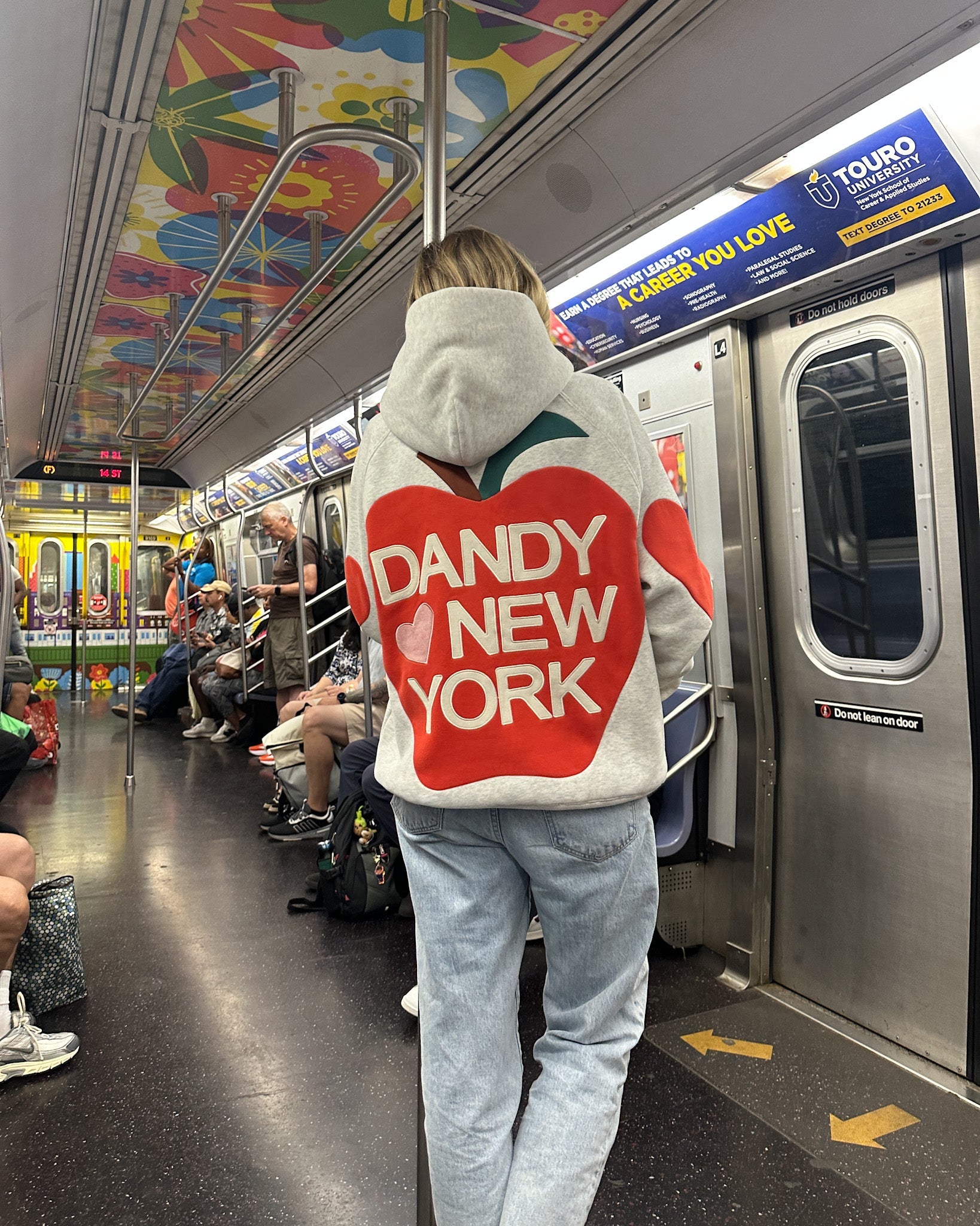 "Big Apple" Oversized Lux Hoodie in Heather Gray