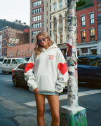 "Big Apple" Oversized Lux Hoodie in Heather Gray