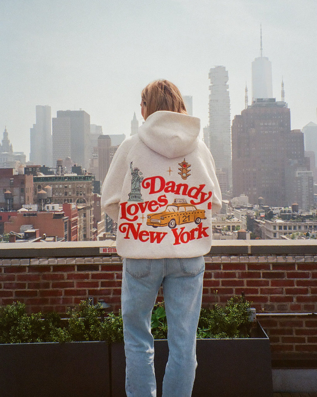"New York" Oversized Lux Hoodie in Heather Gray