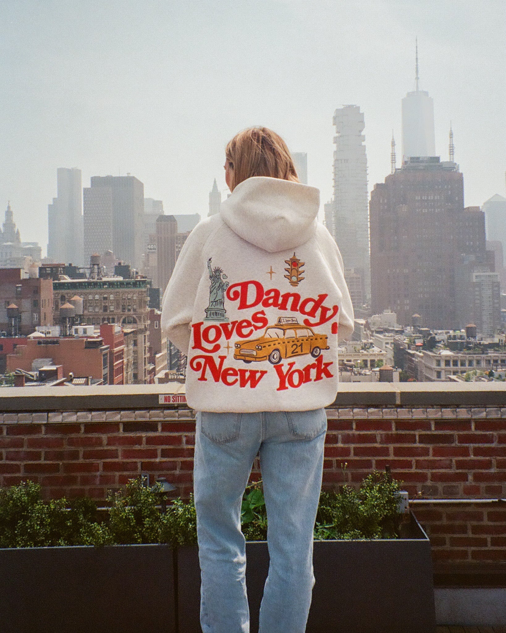 "New York" Oversized Lux Hoodie in Heather Gray