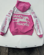 "Racing Heart" Oversized Lux Hoodie in Pink