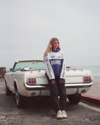 "Racing Heart" Oversized Lux Hoodie in Blue