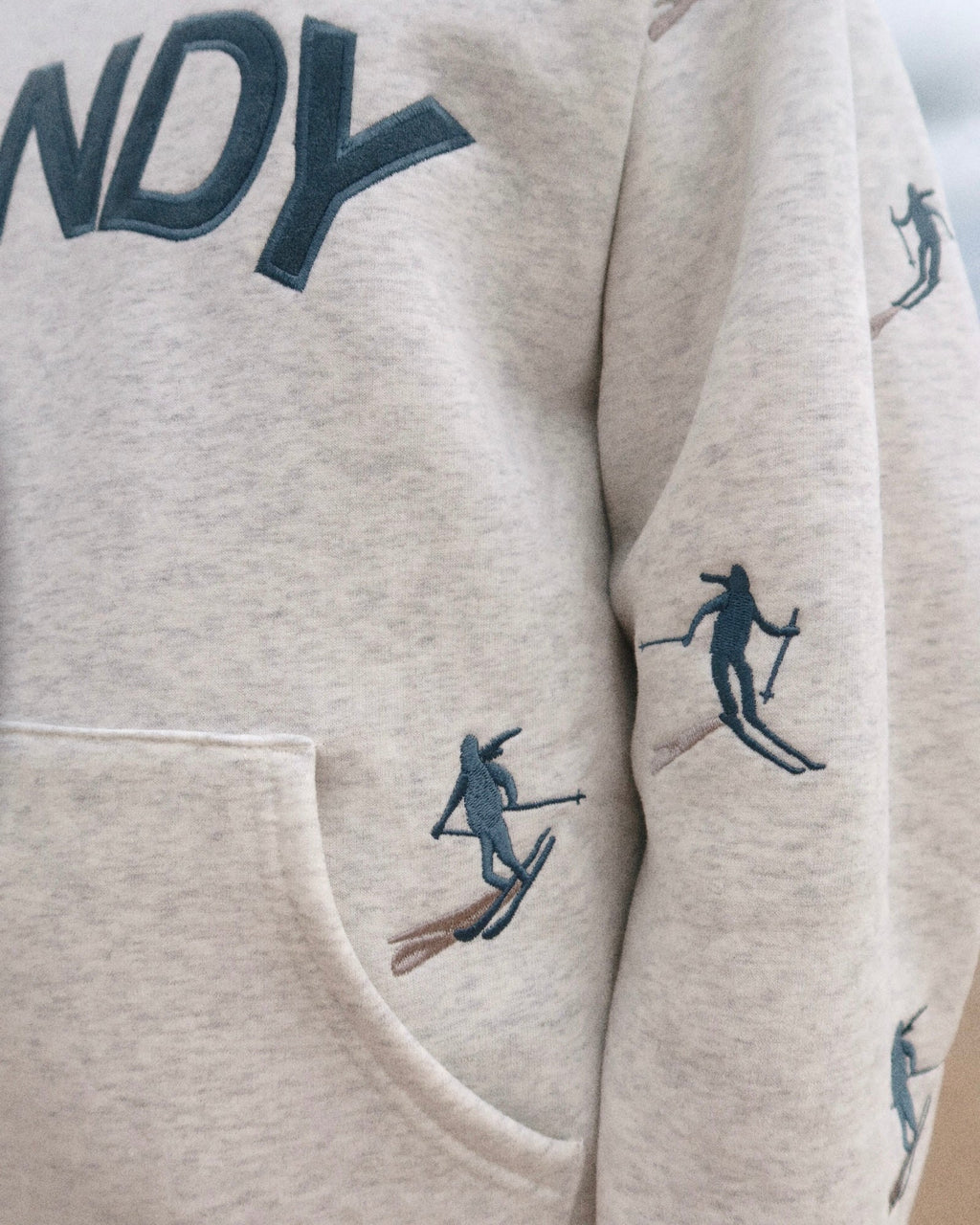 "Snow Day" Oversized Lux Hoodie | Fansdraw Heather Gray – Plush Winter Sweatshirt for Cold Days