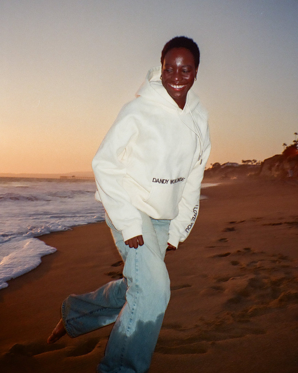 "Words of Affirmation" Oversized Lux Hoodie in Cream