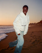 "Words of Affirmation" Oversized Lux Hoodie in Cream