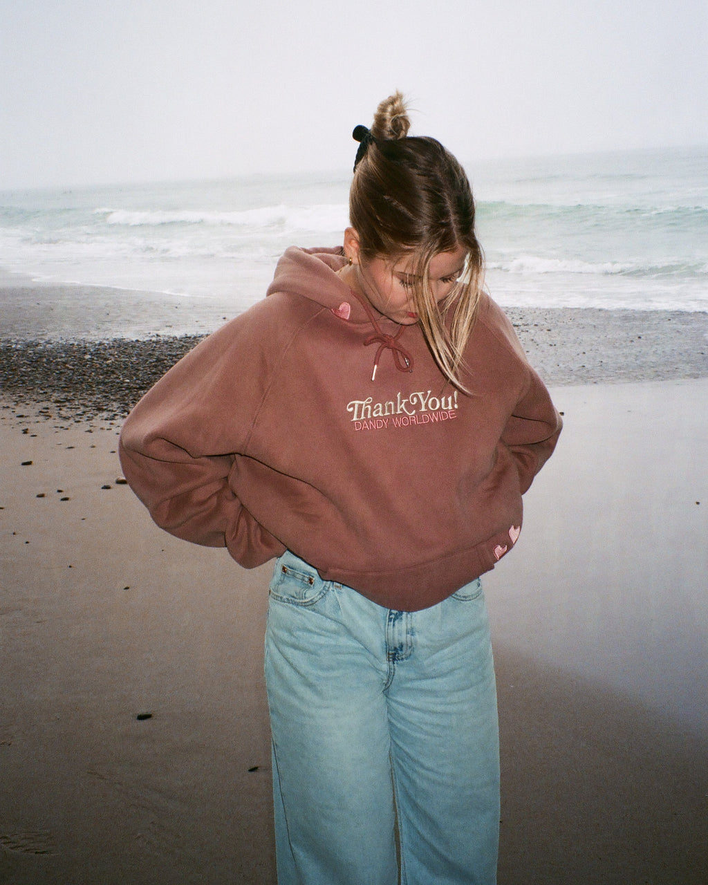 "Quality Time" Oversized Lux Hoodie in Light Brown