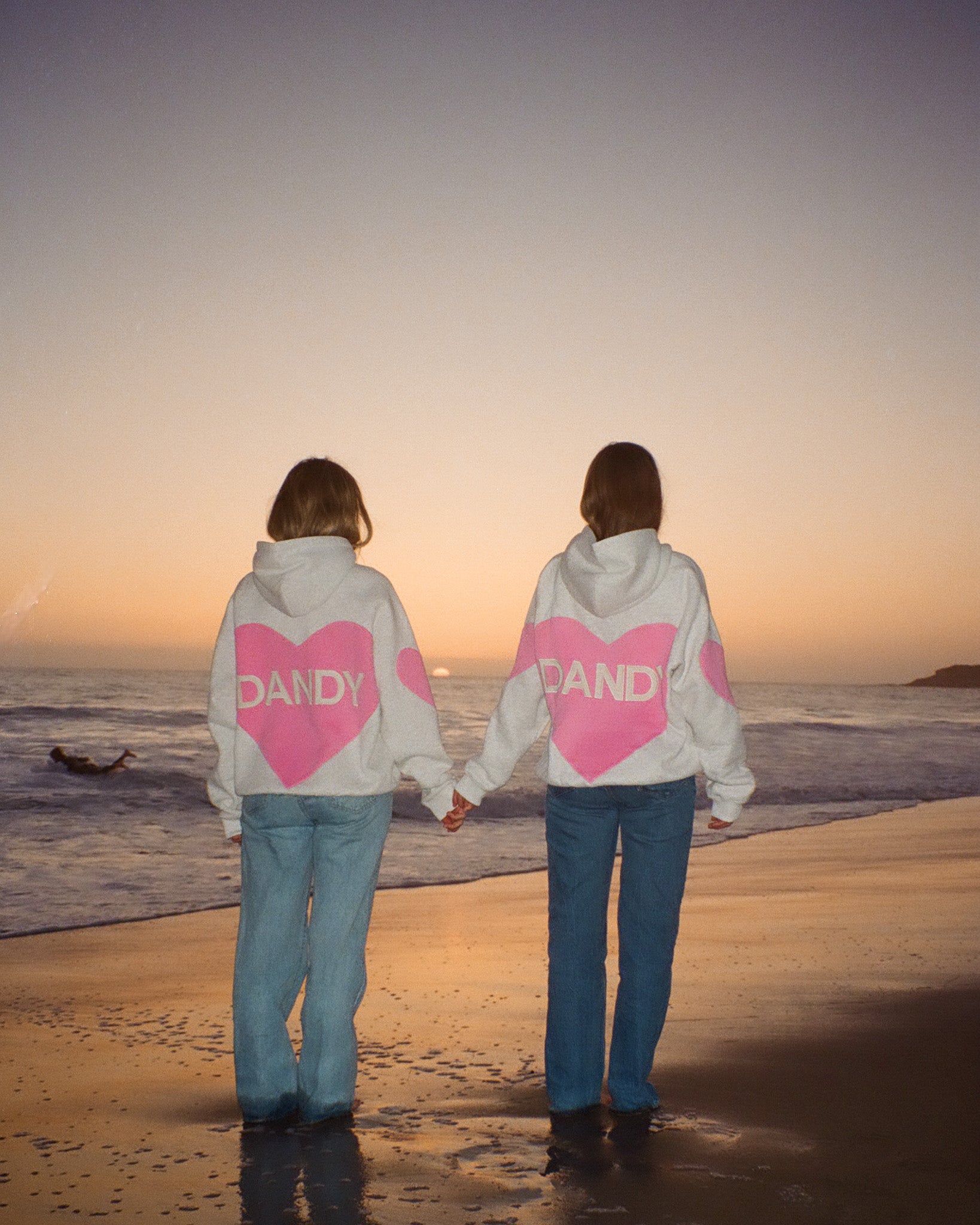 "Big Heart" Oversized Lux Hoodie in Heather Gray