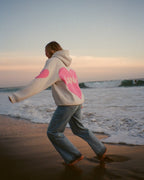 "Big Heart" Oversized Lux Hoodie in Heather Gray