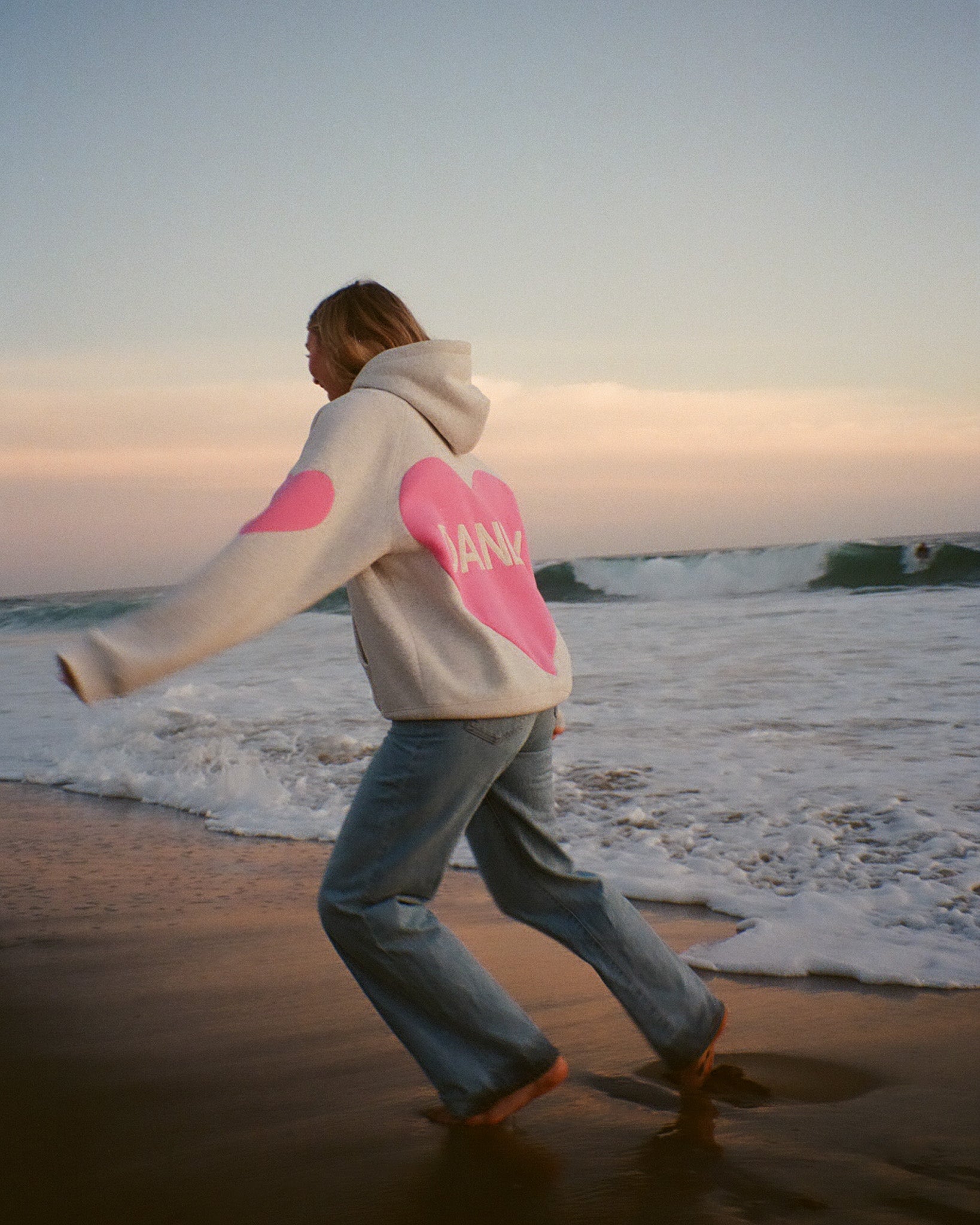 "Big Heart" Oversized Lux Hoodie in Heather Gray