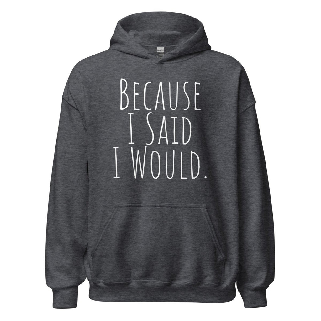 Because I Said I Would Hoodie – Accountability and Recovery Sweatshirt