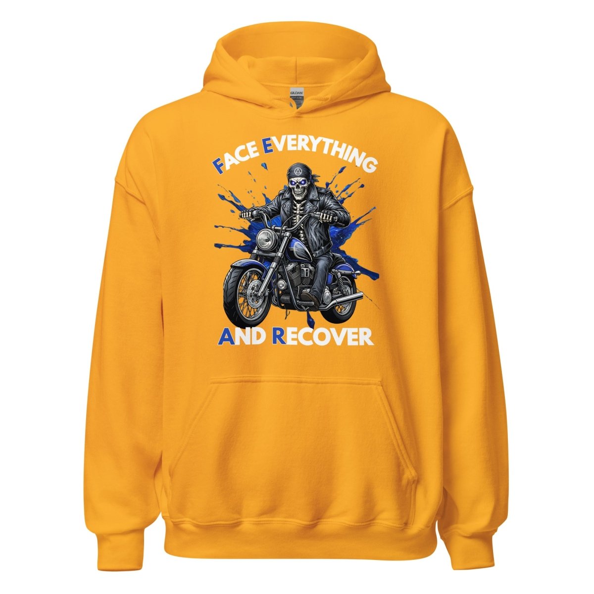 F.E.A.R. (Face Everything and Recover) Skeleton Biker Unisex Hoodie