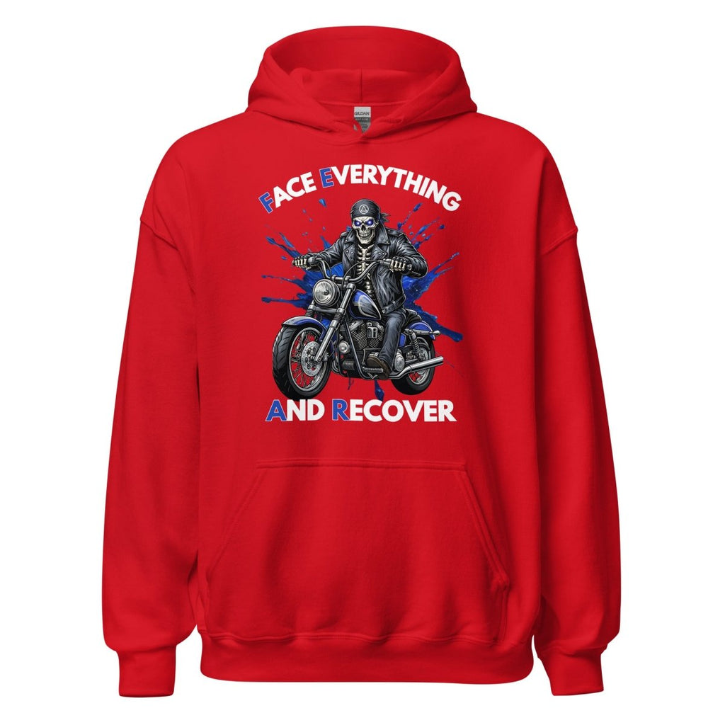 F.E.A.R. (Face Everything and Recover) Skeleton Biker Unisex Hoodie
