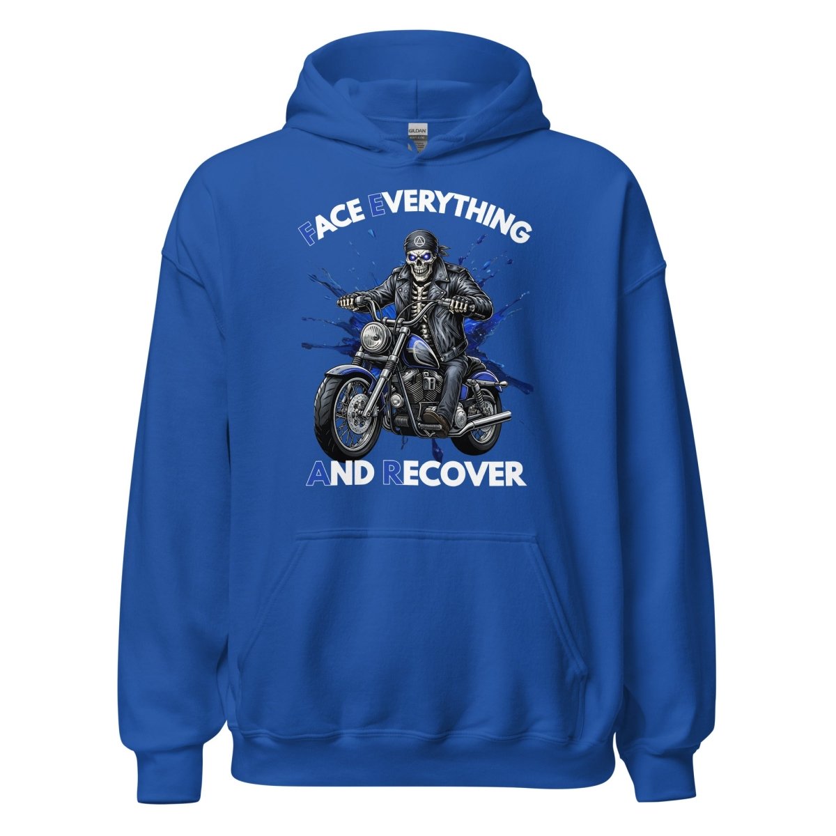 F.E.A.R. (Face Everything and Recover) Skeleton Biker Unisex Hoodie