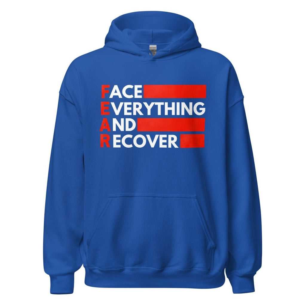 F.E.A.R. (Face Everything and Recover) Unisex Hoodie – Bold Sobriety Statement