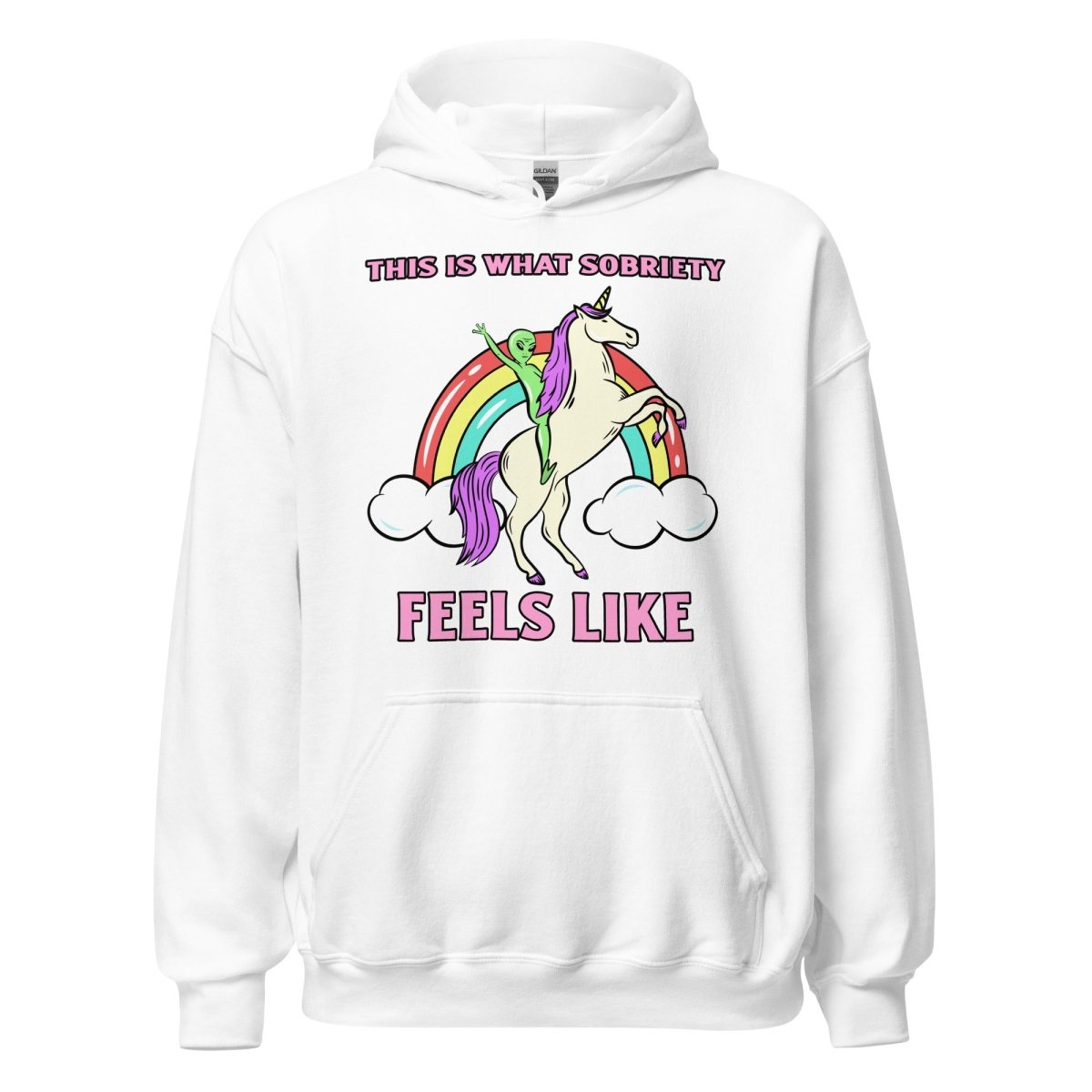 This Is What Sobriety Feels Like Hoodie - Alien Unicorn Design