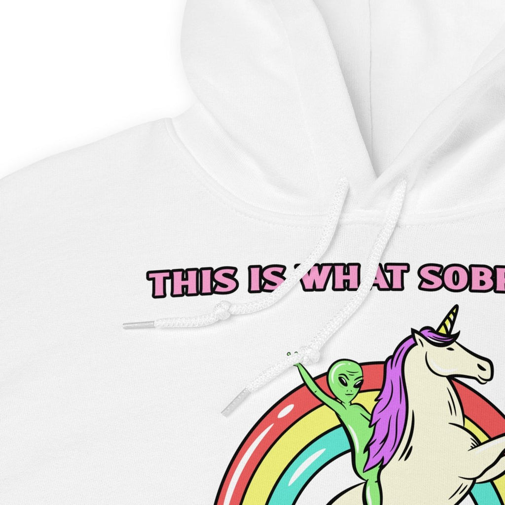 This Is What Sobriety Feels Like Hoodie - Alien Unicorn Design