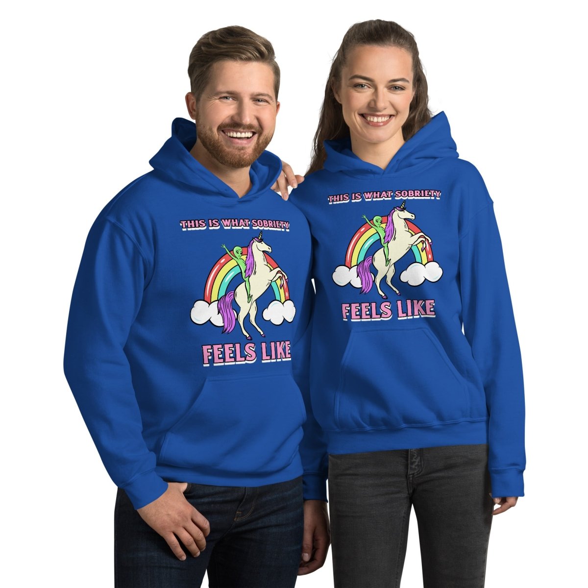 This Is What Sobriety Feels Like Hoodie - Alien Unicorn Design