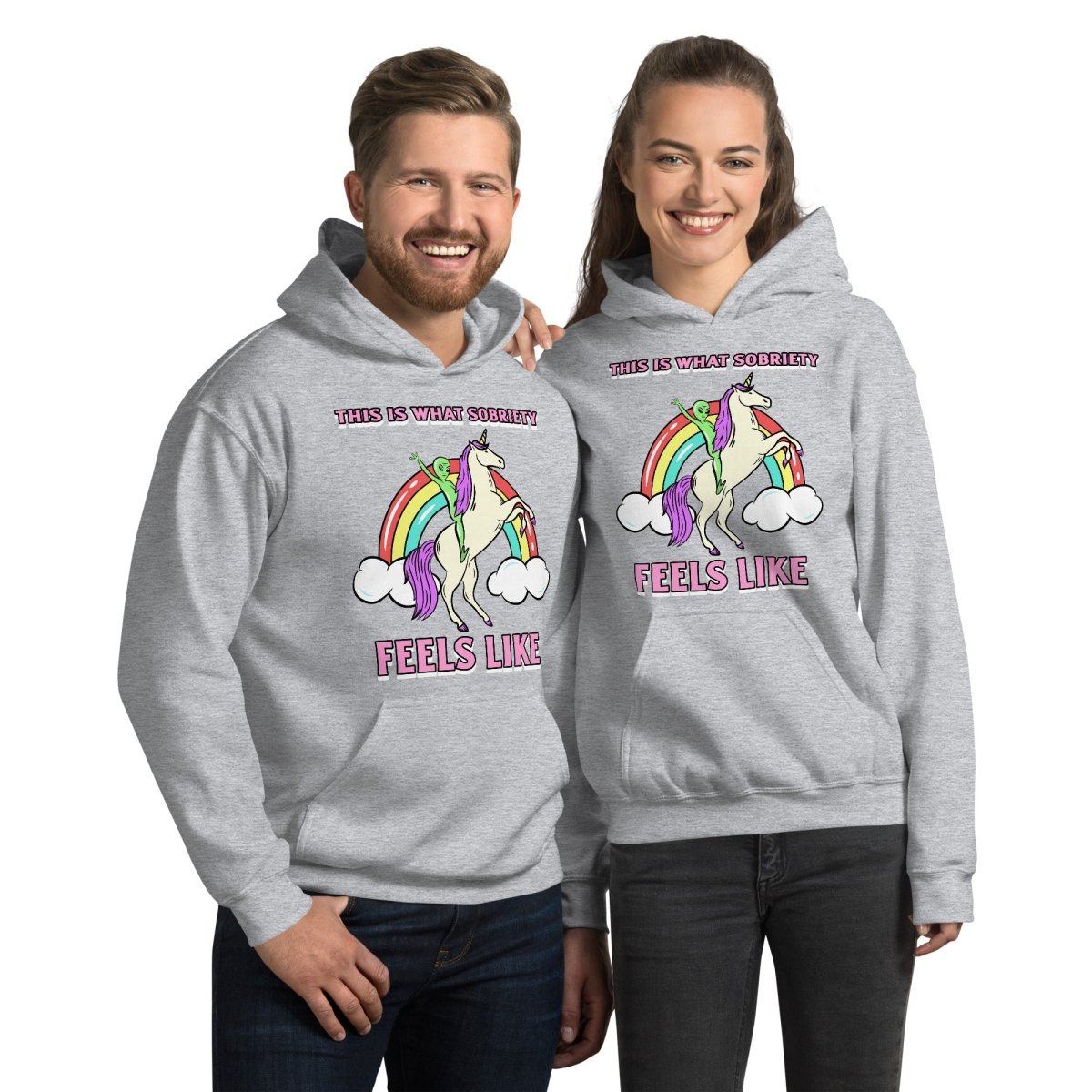 This Is What Sobriety Feels Like Hoodie - Alien Unicorn Design