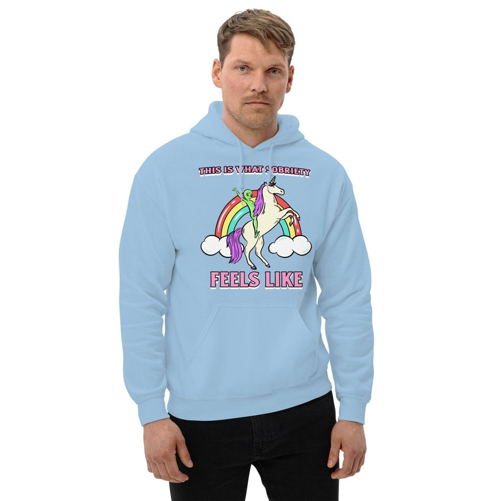 This Is What Sobriety Feels Like Hoodie - Alien Unicorn Design