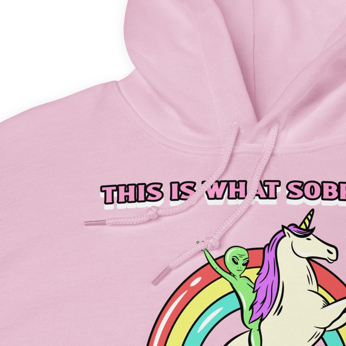 This Is What Sobriety Feels Like Hoodie - Alien Unicorn Design