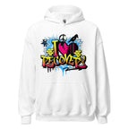 I Heart Recovery Graffiti Hoodie - Bold Sobriety Statement