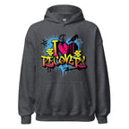 I Heart Recovery Graffiti Hoodie - Bold Sobriety Statement