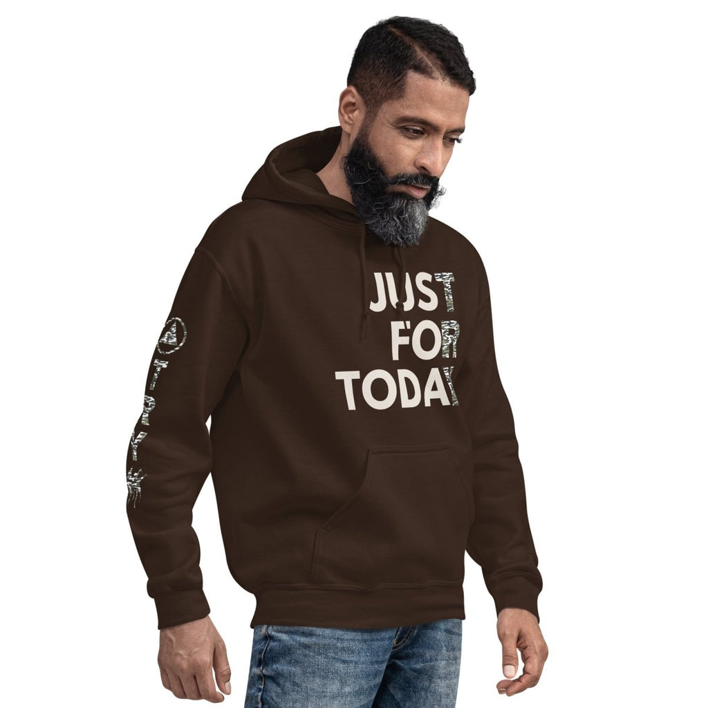 Just for Today Camo Hoodie – Recovery Streetwear with Attitude