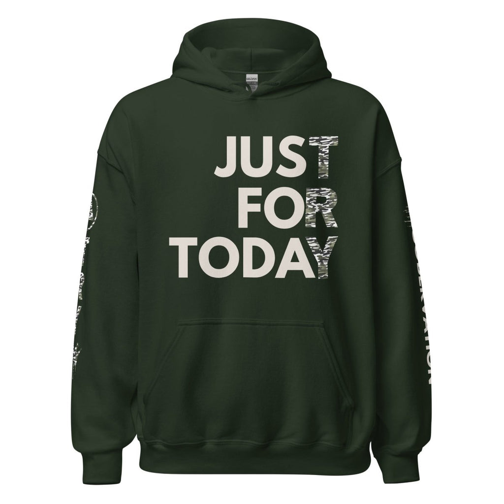Just for Today Camo Hoodie – Recovery Streetwear with Attitude
