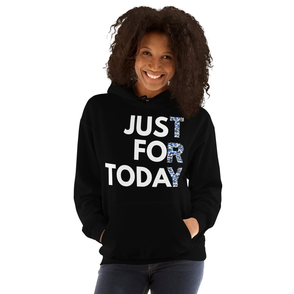 Just for Today Unisex Camouflage Hoodie