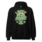 Lucky to be Sober St. Patrick's Day Hoodie - Rainbow Shamrock Design