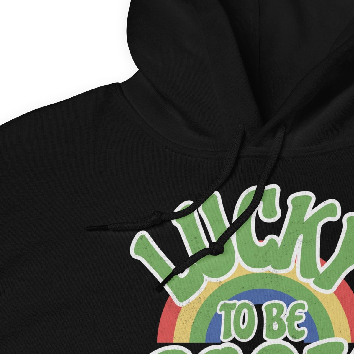 Lucky to be Sober St. Patrick's Day Hoodie - Rainbow Shamrock Design