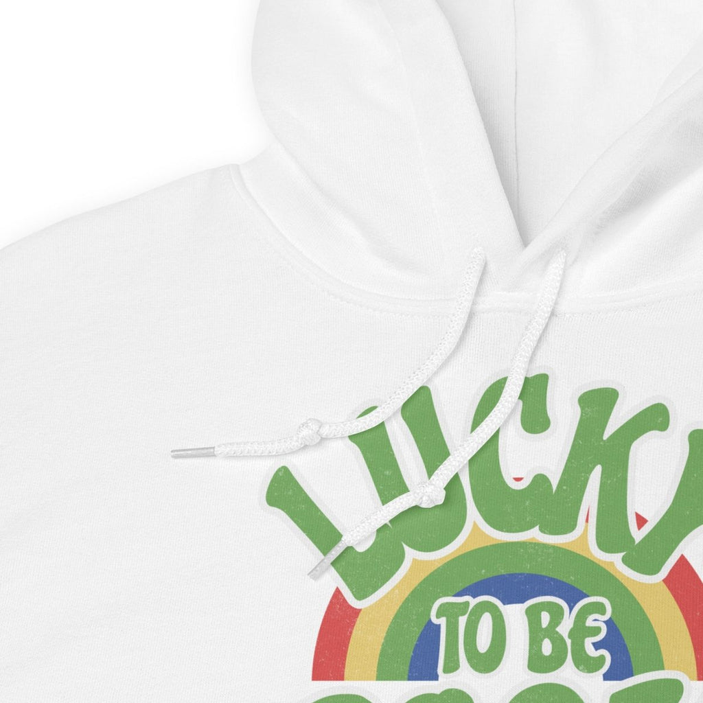 Lucky to be Sober St. Patrick's Day Hoodie - Rainbow Shamrock Design