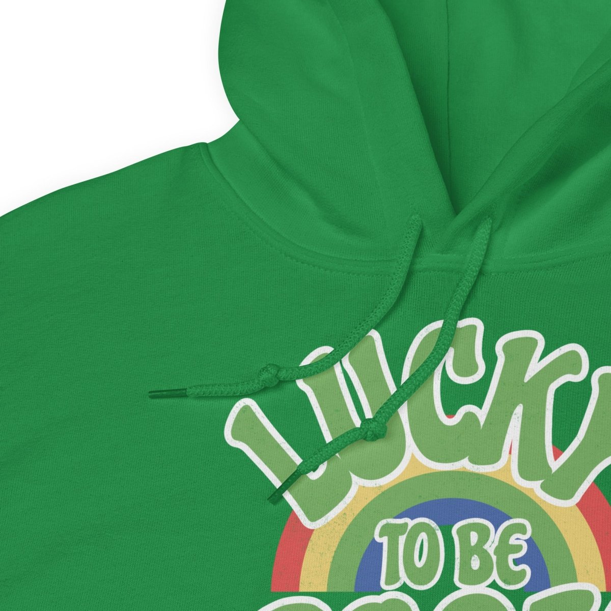Lucky to be Sober St. Patrick's Day Hoodie - Rainbow Shamrock Design
