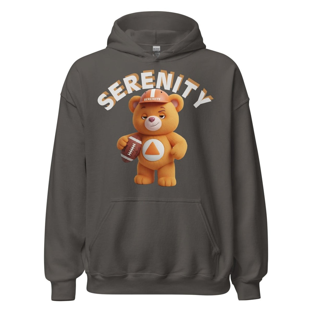 Orange Serenity Cub Hoodie – Orange Bear with Football Helmet