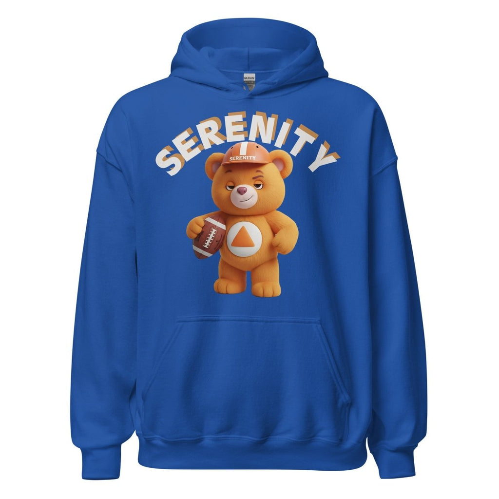 Orange Serenity Cub Hoodie – Orange Bear with Football Helmet