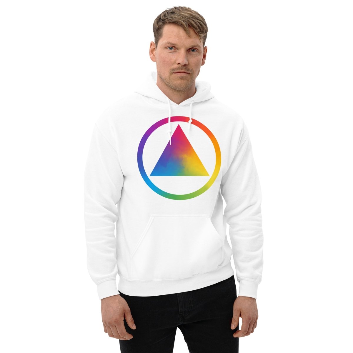 Rainbow Sobriety Symbol Unisex Hoodie - Pride Recovery Sweatshirt