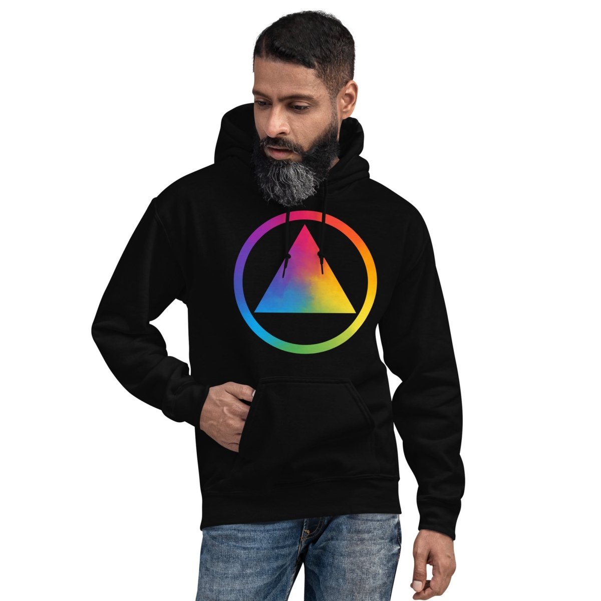 Rainbow Sobriety Symbol Unisex Hoodie - Pride Recovery Sweatshirt