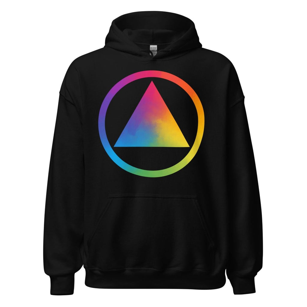 Rainbow Sobriety Symbol Unisex Hoodie - Pride Recovery Sweatshirt