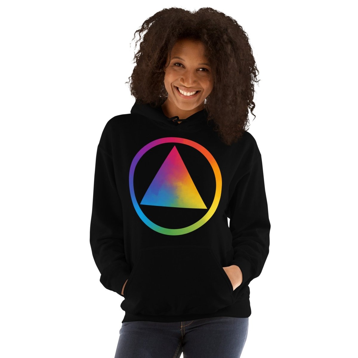 Rainbow Sobriety Symbol Unisex Hoodie - Pride Recovery Sweatshirt
