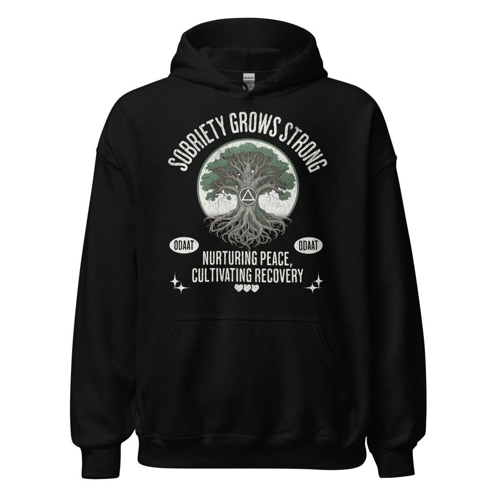 Recovery Roots Unisex Hoodie – Sobriety Grows Strong