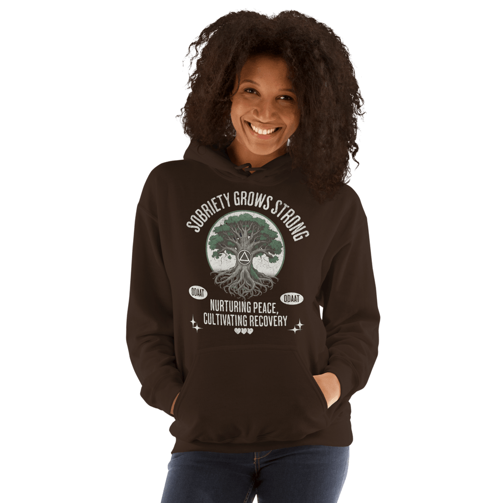 Recovery Roots Unisex Hoodie – Sobriety Grows Strong