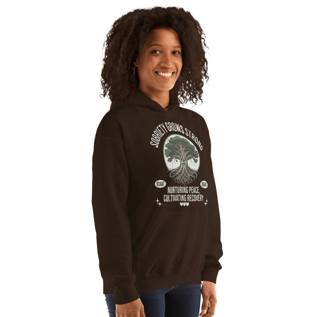 Recovery Roots Unisex Hoodie – Sobriety Grows Strong