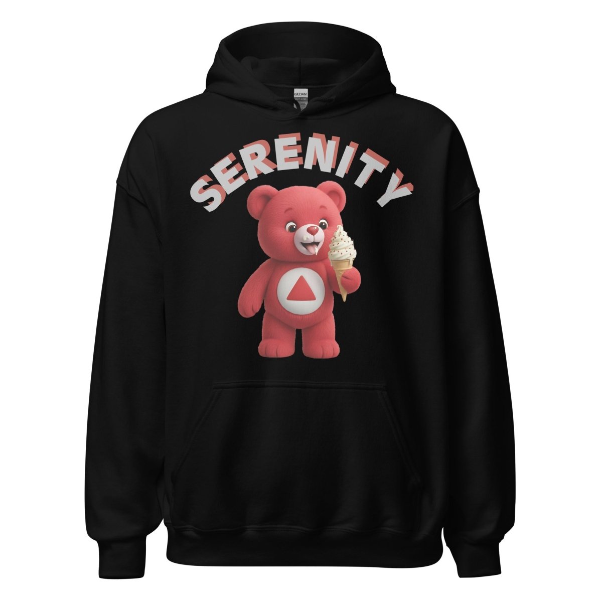Red Serenity Cub Hoodie – Red Bear with Ice Cream Cone