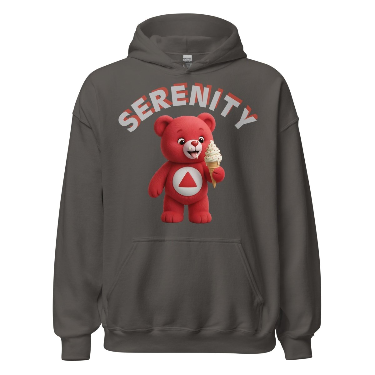 Red Serenity Cub Hoodie – Red Bear with Ice Cream Cone