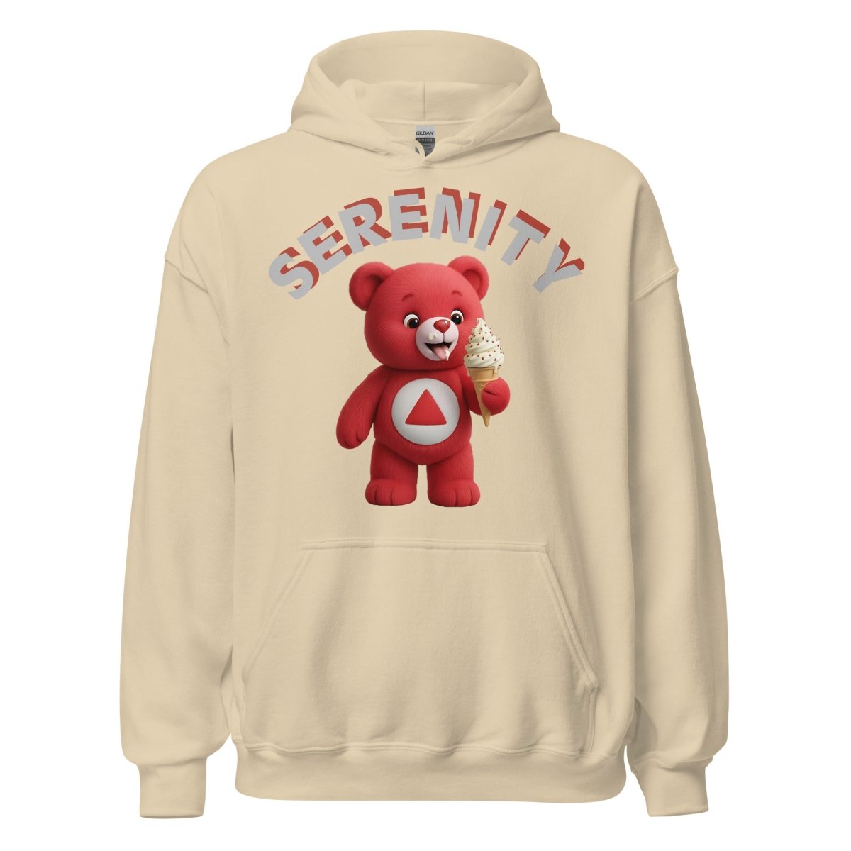 Red Serenity Cub Hoodie – Red Bear with Ice Cream Cone